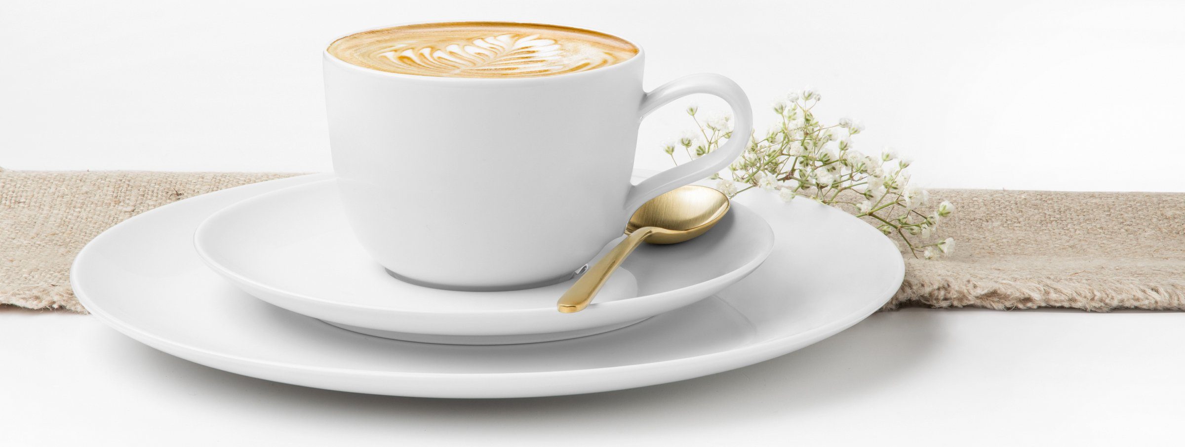 Seltmann Weiden Kaffeeservice Geschirr-Set, Service Liberty (18-tlg), 6 Personen, Porzellan, Teller Set, Tassen, weiß, Made in Germany, 18 Teile, für 6 Personen