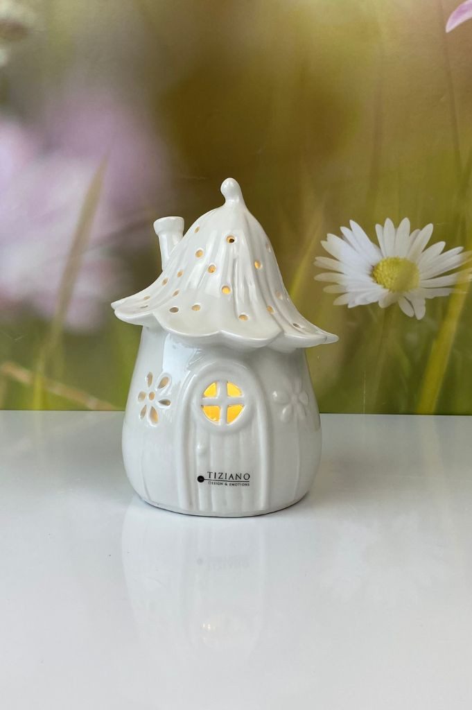 TIZIANO - DESIGN & EMOTIONS Dekofigur Lichthaus Solina LED creme-weiß