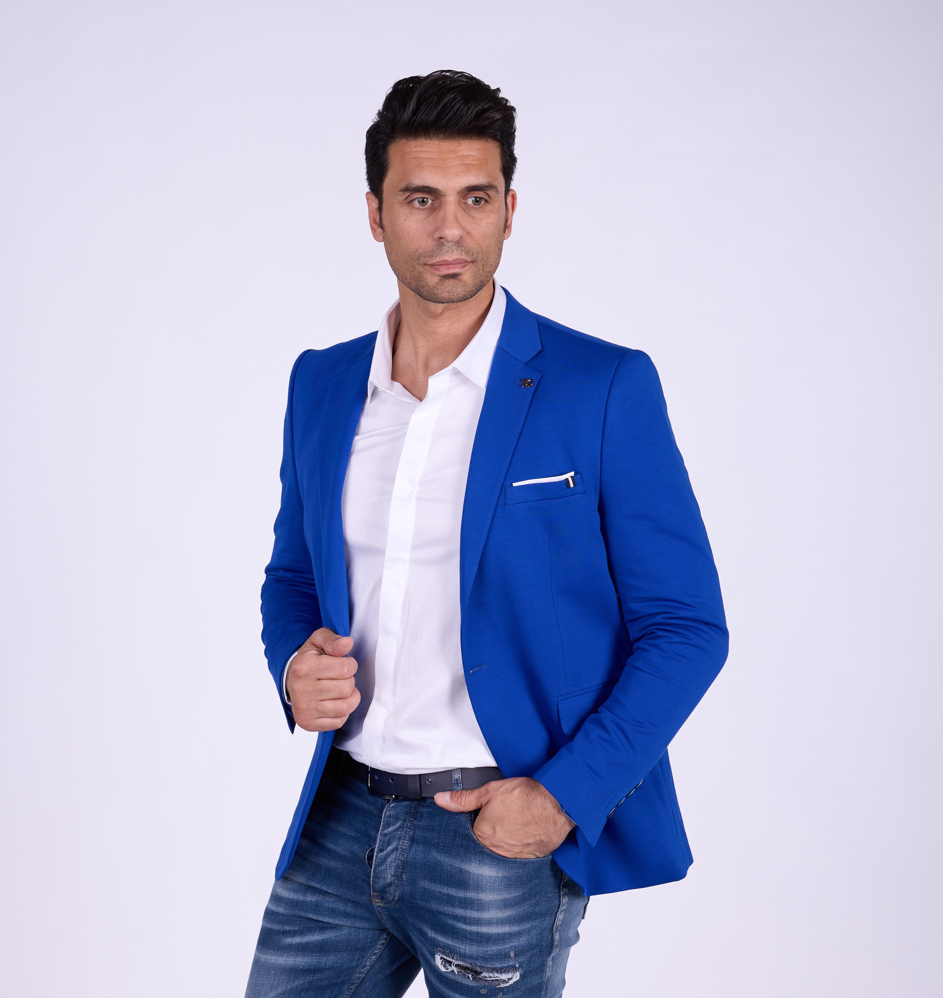 Denim Distriqt Jerseysakko Sportliches Herren SLIM günstig online kaufen