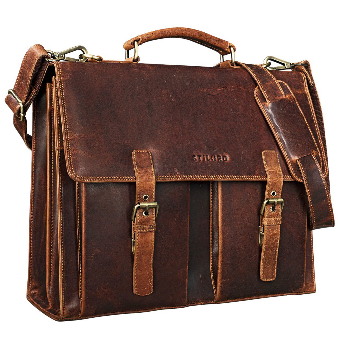 STILORD Aktentasche "Constantin" Vintage Lehrertasche Aktentasche