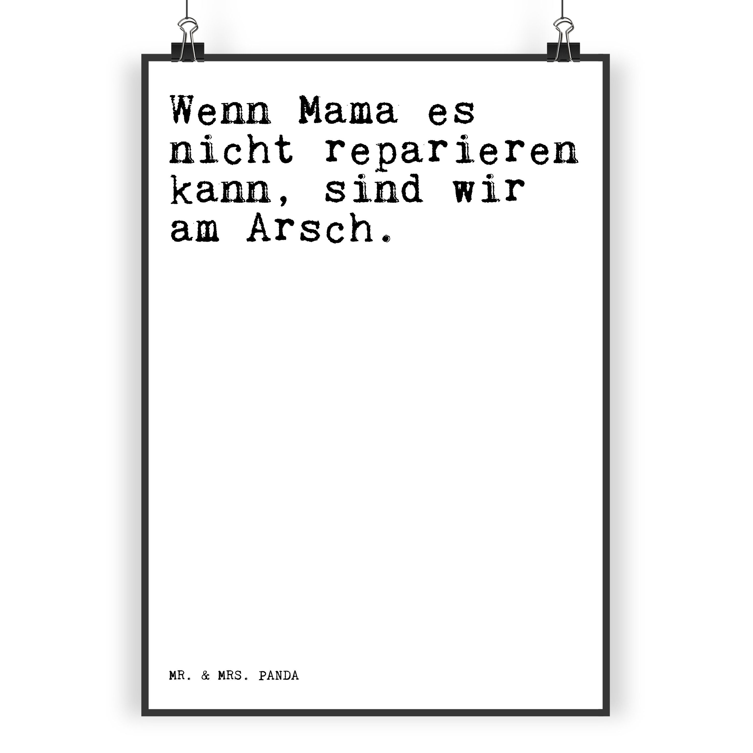 Mr. & Mrs. Panda Poster »Wenn Mama es nicht... Weiß Schenken
