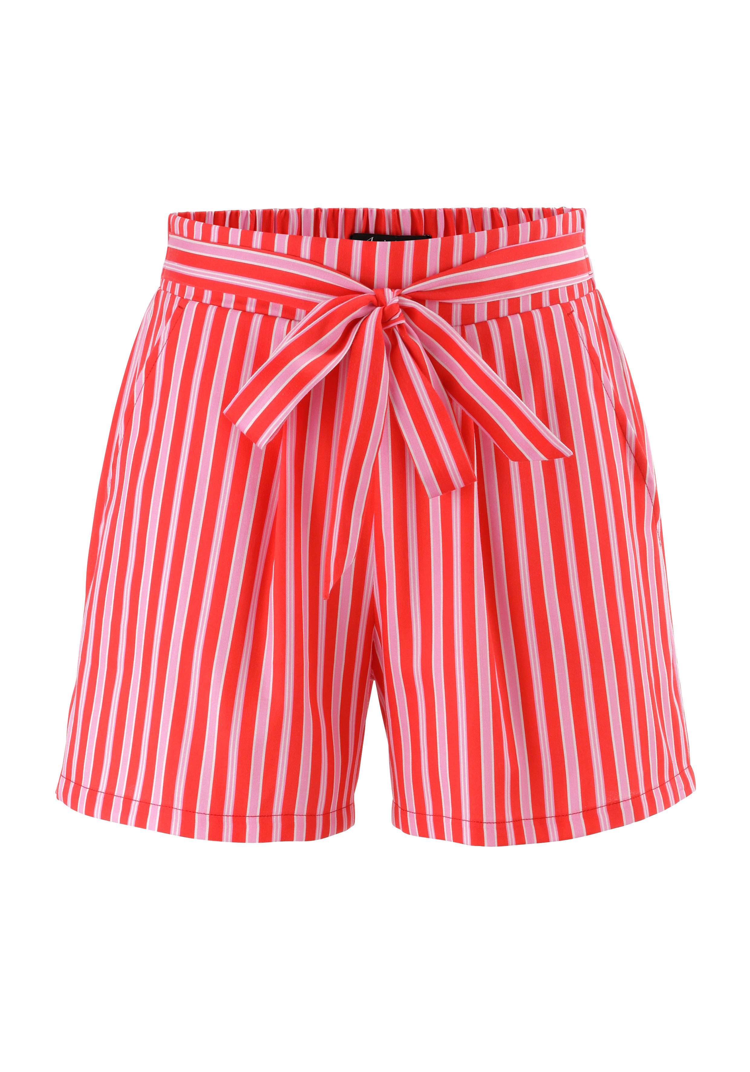 Aniston CASUAL Shorts im trendfarbenen Streifen-Dessin