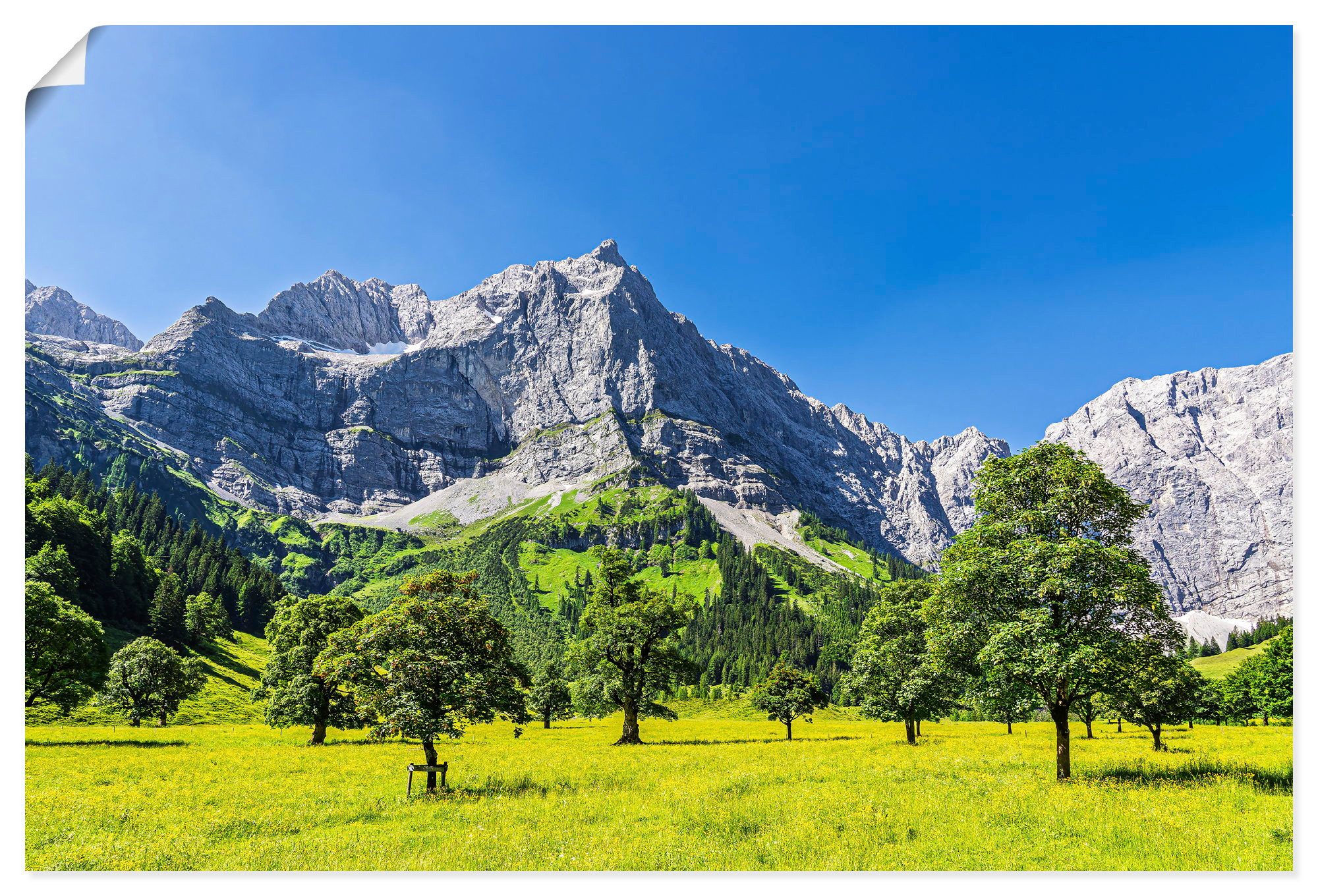 Artland Wandbild Große Ahornboden im Rißtal in Österreich, (1 St), als Alubild, Leinwandbild, Poster, Wandaufkleber in verschied. Größen