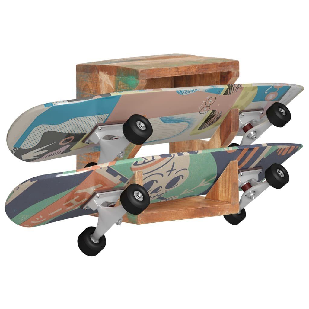 vidaXL Inlineskates Skateboard Wandhalter 25x20x30 cm Recyceltes Massivholz