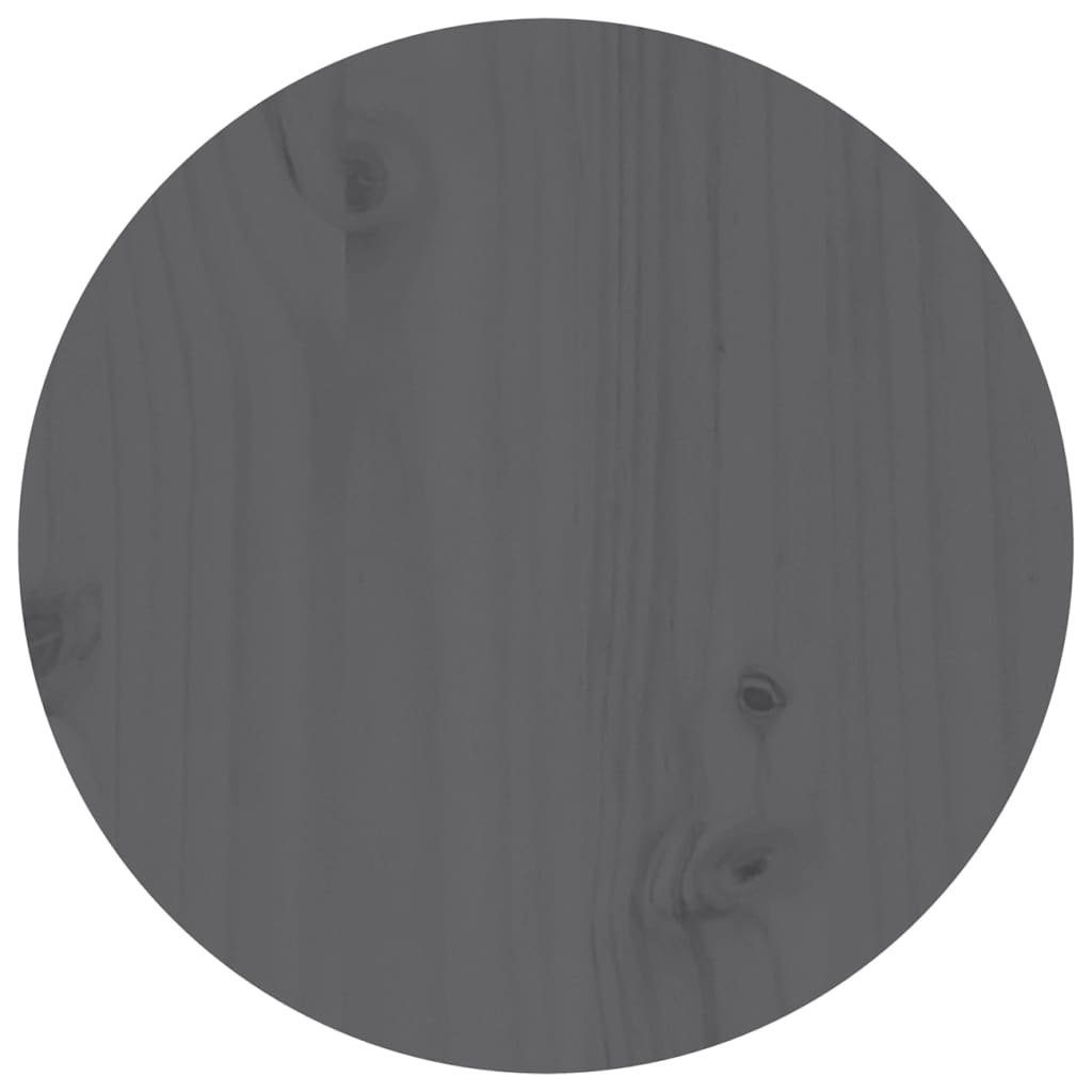 Kiefer (1-St) Grau Couchtisch Grau Grau | Ø Massivholz cm 35x35 vidaXL Couchtisch