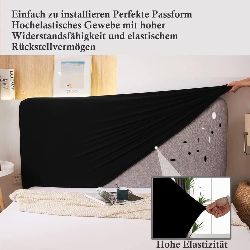 Zyronn Betthusse Bett Kopfteil Bezug, Staubdichte Dehnbare Kopfteilbezug Universell, Kopfteilbezug Überzug, Weicher, Strecken, Waschbar Für Schlafzimmer – Bild 3 von 5
