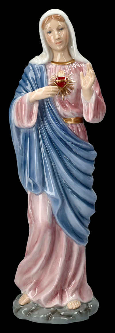 Figuren Shop GmbH Dekofigur Heiligenfigur Porzellan - Unbeflecktes Herz Mariä - heilige Figur Deko