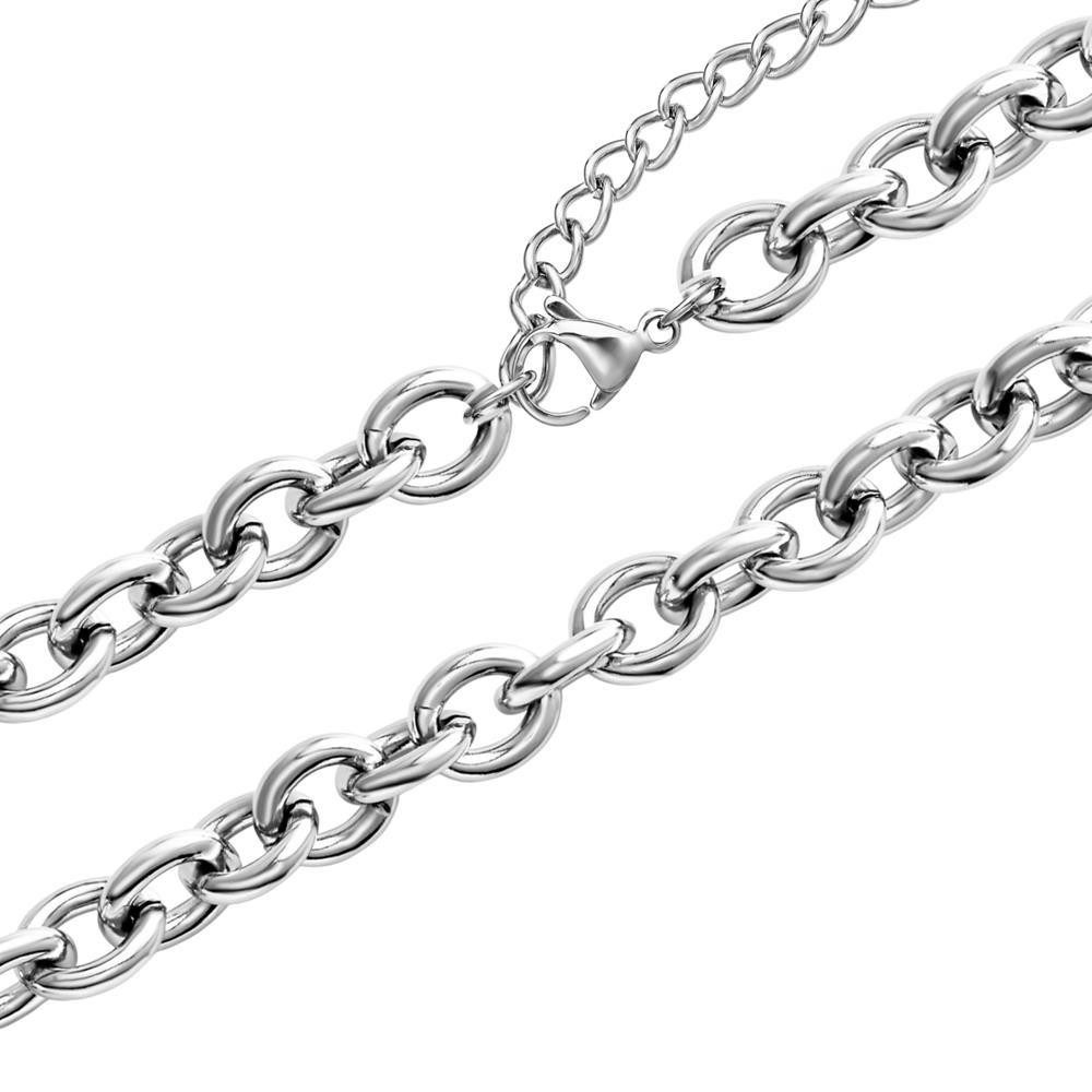 Edelstahlkette Chunky Gliederkette aus Edelstahl in Silber N5140
