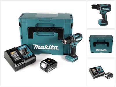 Makita Schlagbohrmaschine DHP 485 RM1J 18 V Li-Ion Akku Schlagbohrschrauber im Makpac + 1 x 4,0