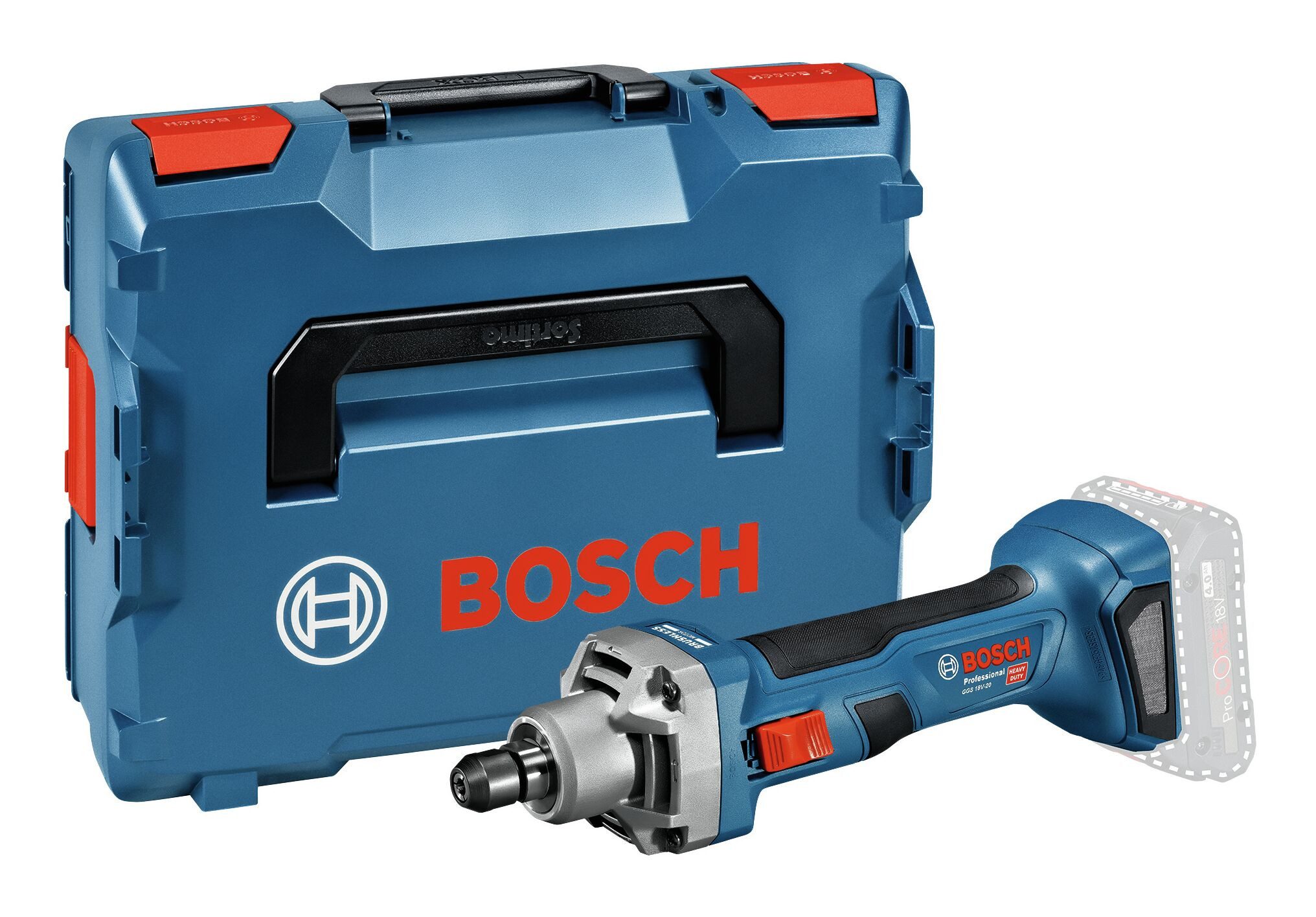 BOSCH Akku-Geradschleifer GGS 18V-20, max. 24000 U/min, Ohne Akku - in L-BOXX 136