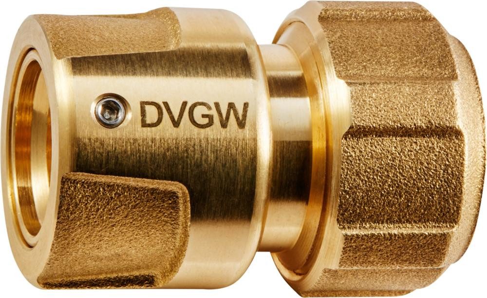 Schlauchkupplung GEKA plus-Schlauchstück, Stecksystem, KTW, Messing, 3/4"-19mm SB