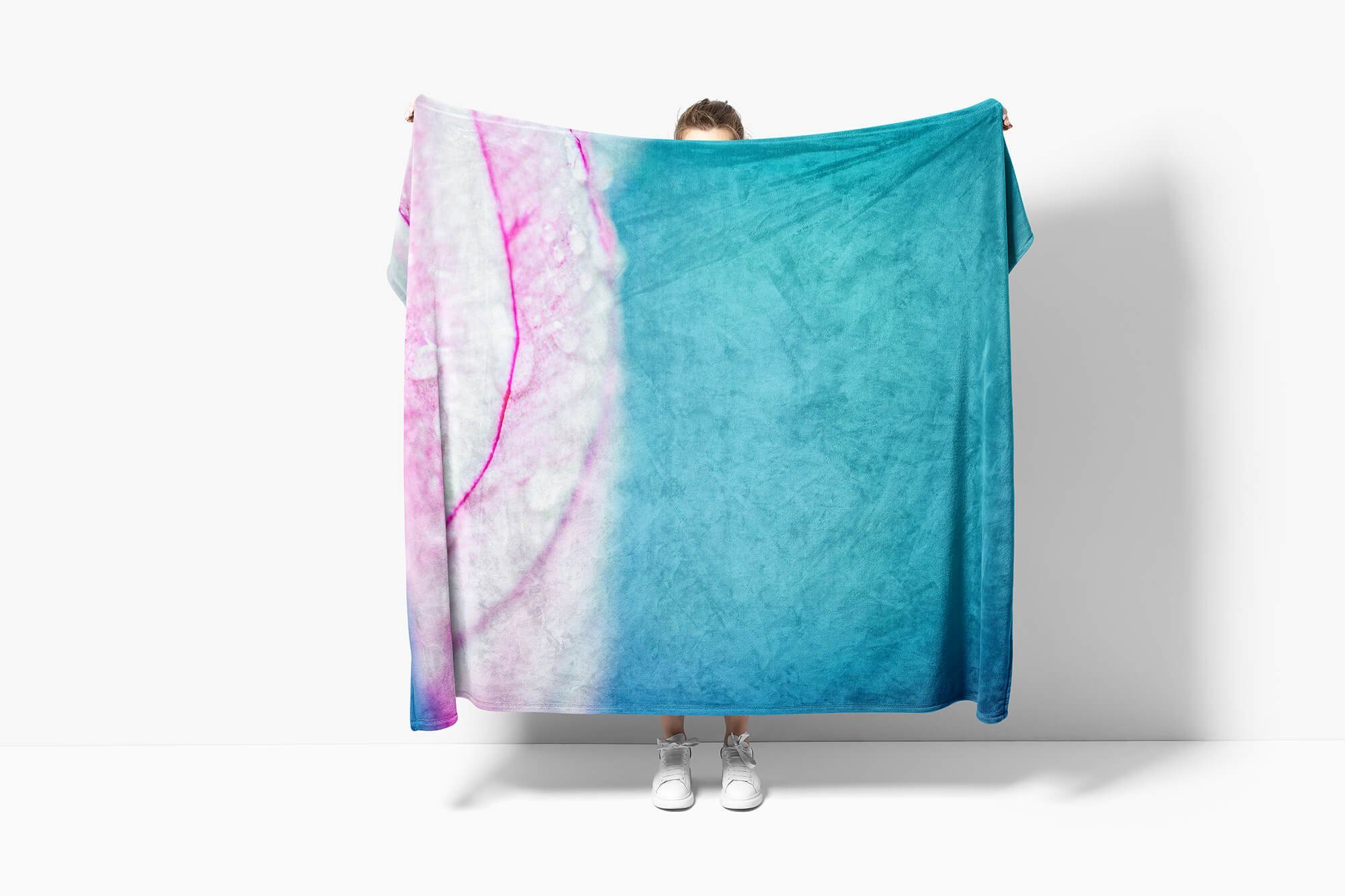 (1-St), Blüte Fotomotiv Art Baumwolle-Polyester-Mix Saunatuch mit schöne Handtuch Sinus Kuscheldecke Handtuch Strandhandtuch Makro, Handtücher