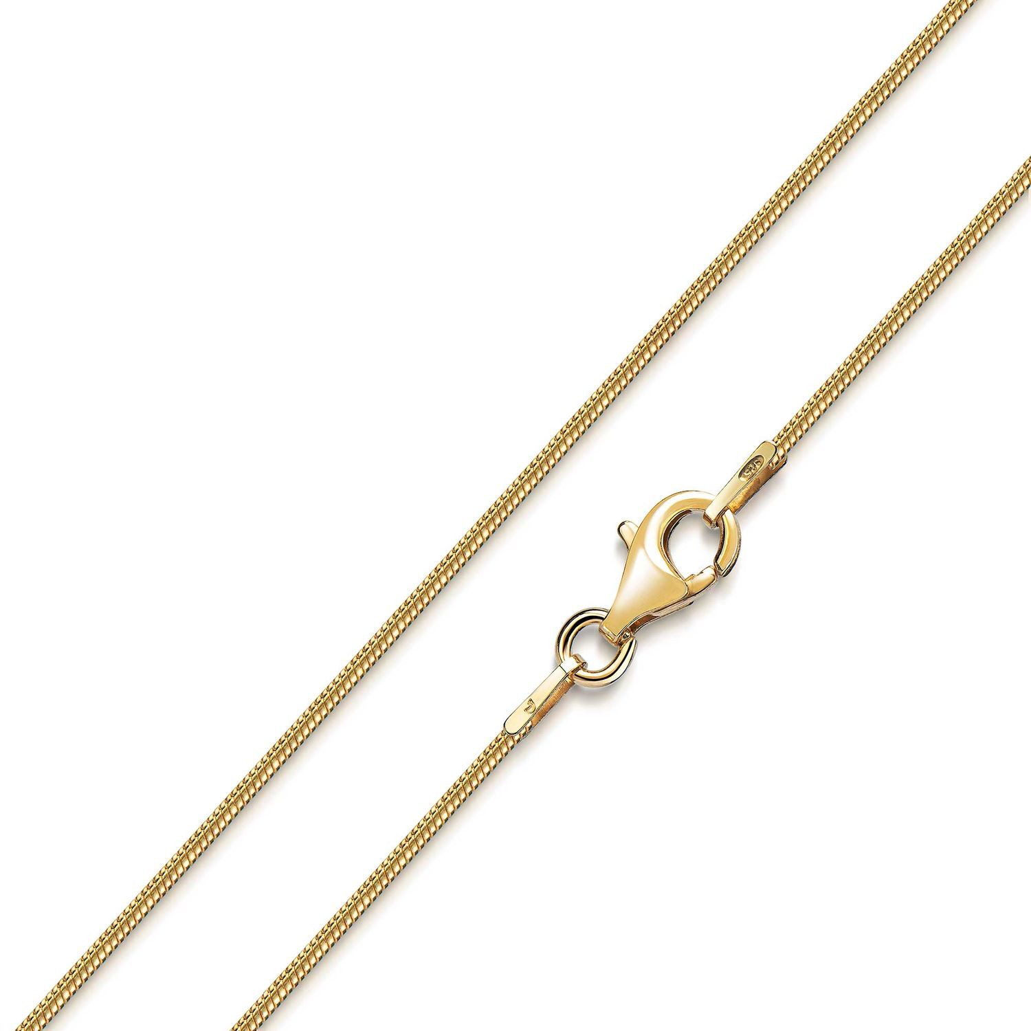 Materia Goldkette Schlangenkette Damen 1mm 40-120cm K126, Sterlingsilber, v günstig online kaufen