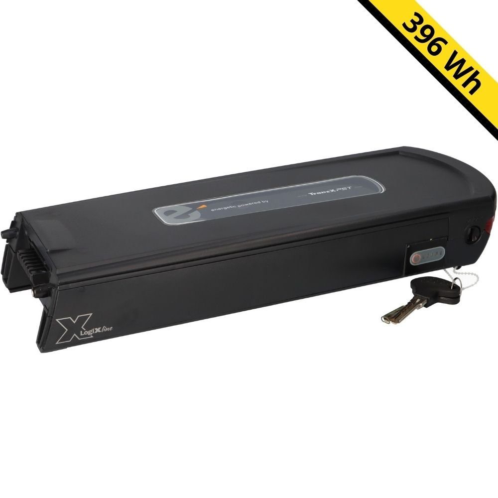 TranzX E-Bike Akku BL15 36V 11Ah Gepäckträger E-Bike Akku (36V V)