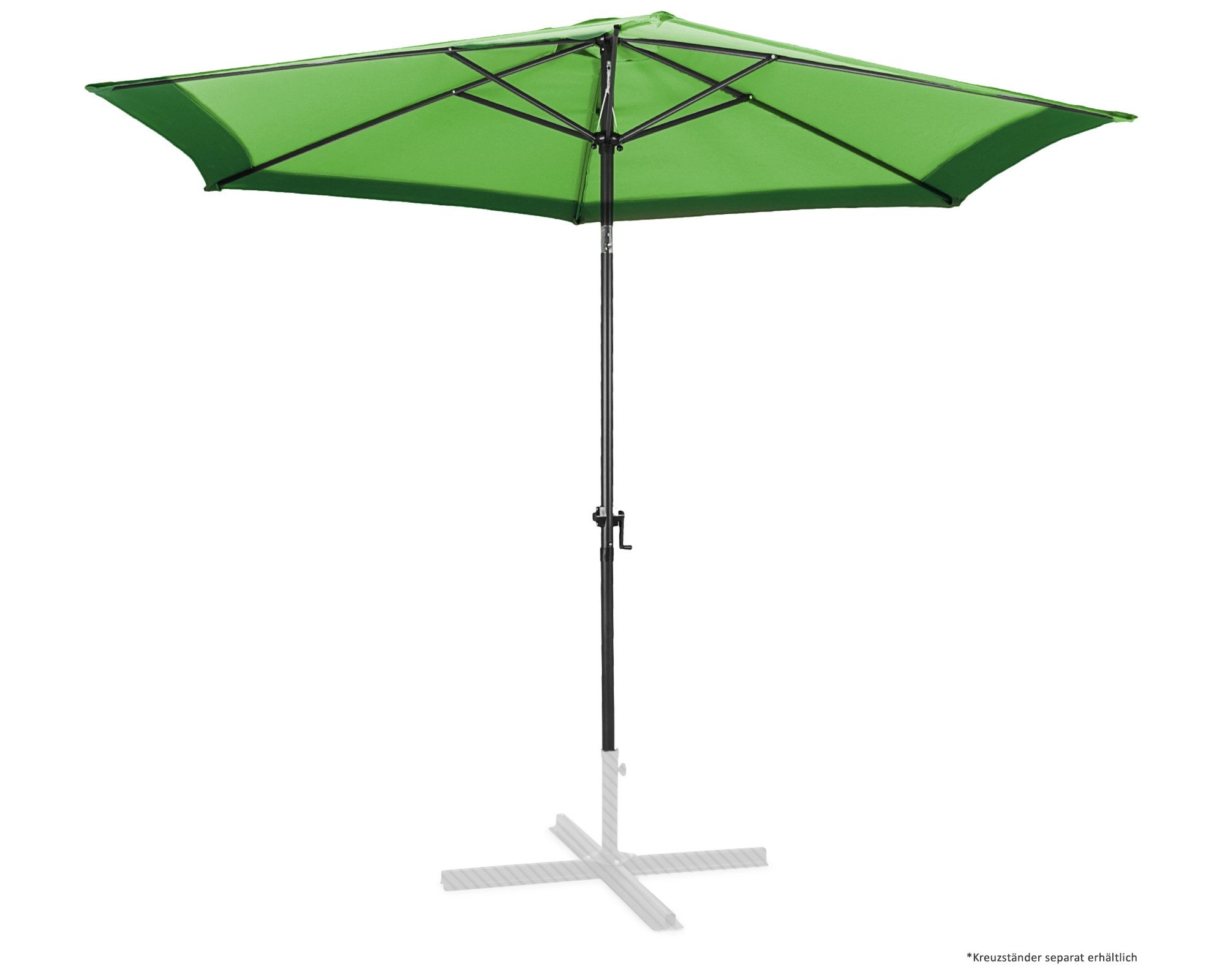 ONDIS24 Marktschirm Sonnenschirm 3 Meter Sonnenschutz mit Kurbel, mit Air-Vent & Knickgelenk