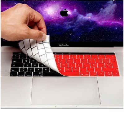 MyGadget »Tastaturschutz Spanische Tastatur Silikonschutz« flexible Tastatur (MyGadget Tastaturschutz QWERTY für Apple MacBook Pro 13 & 15 Zoll (ab 2016 bis 2020 - Touchbar) - Folie für Spanische Tastatur - Keyboard Cover - Rot)