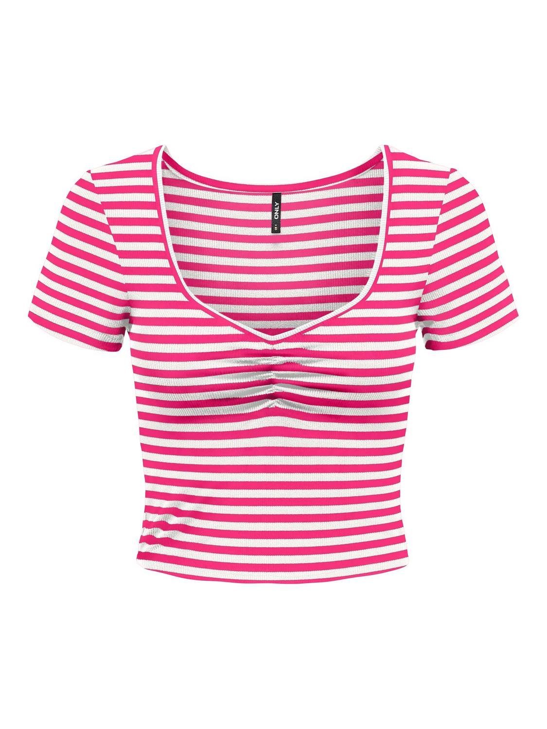 ONLY Damen Onlbelia Crop Top – Kurzes, Lässiges Shirt Aus Weichem Material