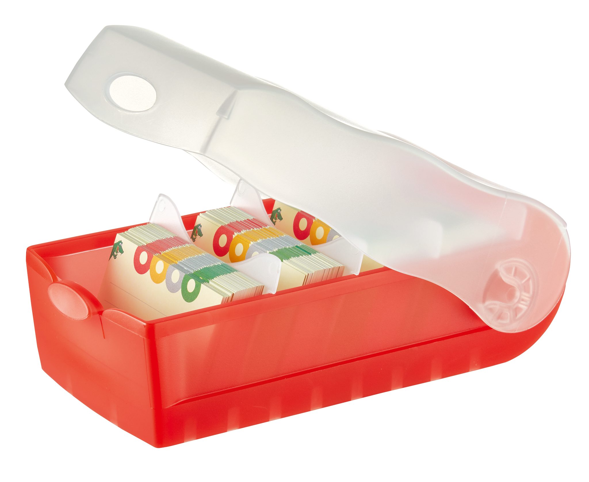 HAN Karteikasten 998-617D Karteibox CROCO DIN A8 quer - Rot