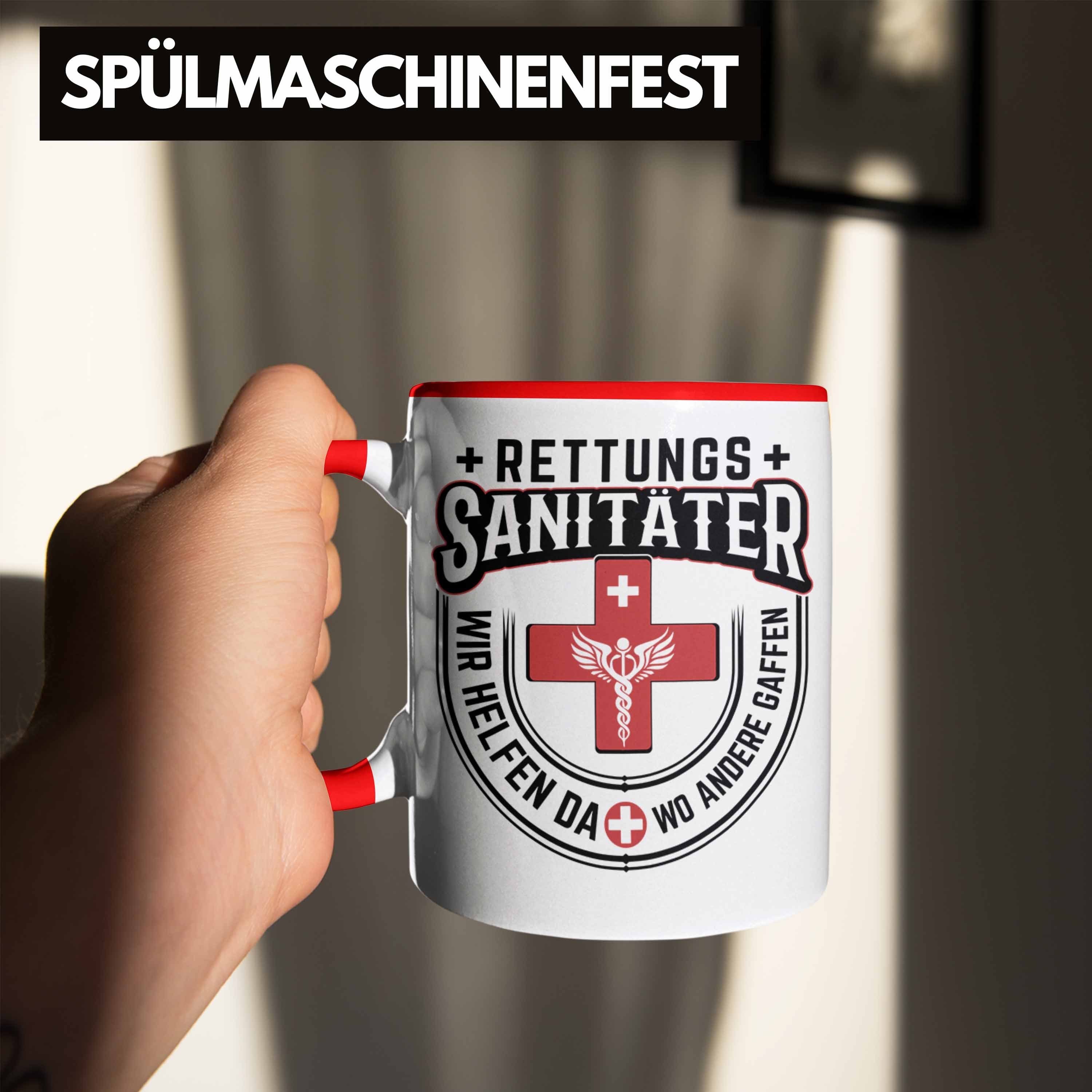 Not Tasse Rot Geschenk Tasse Rettungssanitäter Sanitäter Lustig Trendation Krankentransport