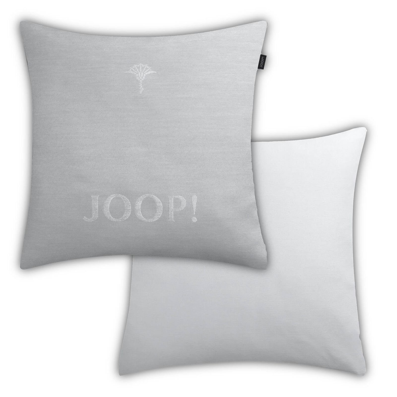 JOOP! Dekokissen Kissenhülle Chains 50852, Kornblumen-Prägung, JOOP!-Logo
