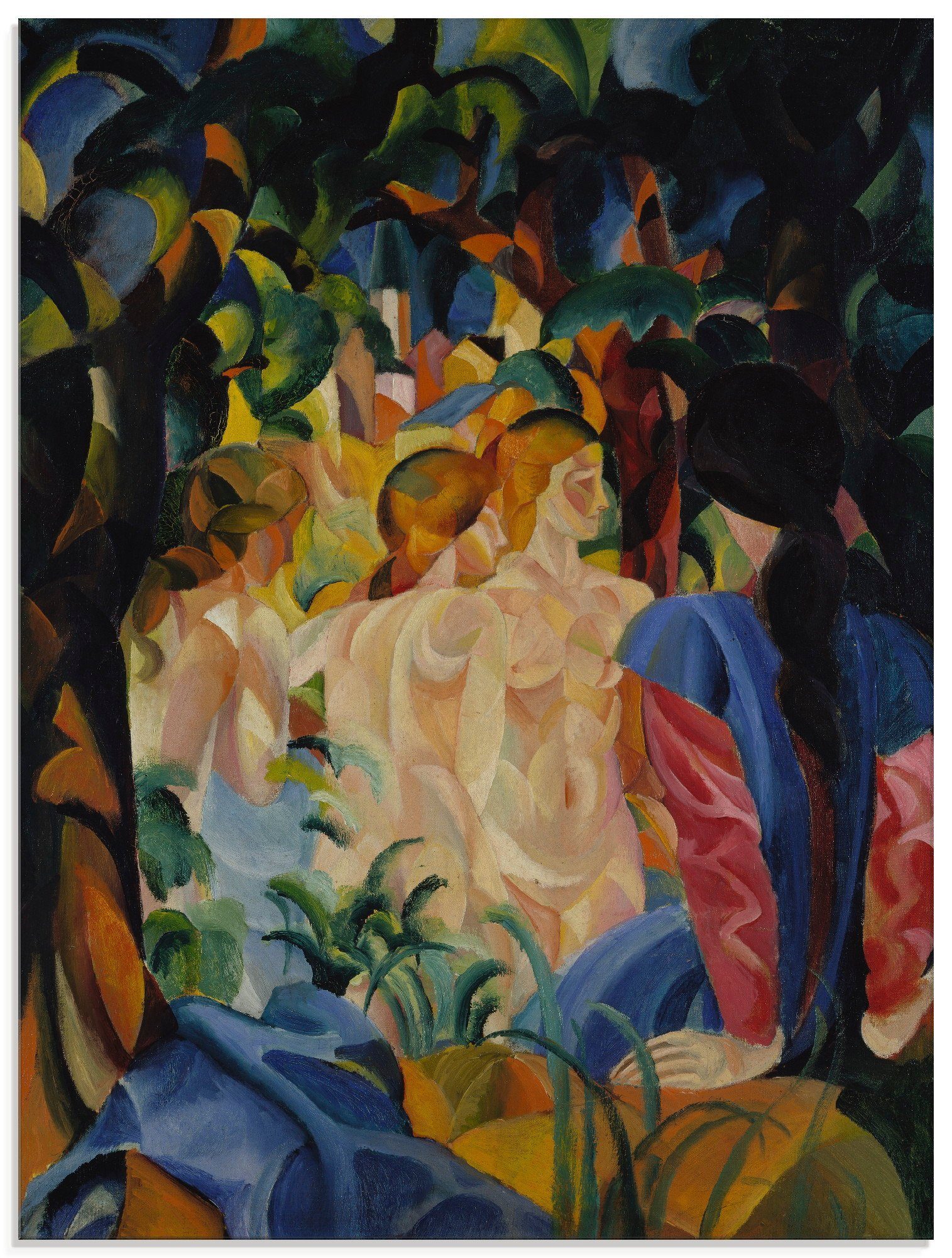 Artland Glasbild Badende Mädchen. 1913., Frau (1 St), in verschiedenen Größen