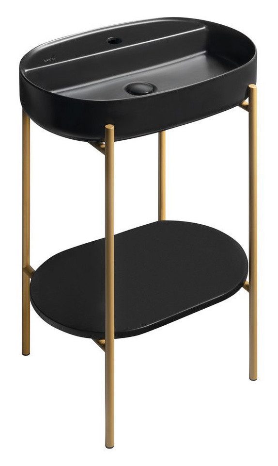 Sapho Waschbeckenunterschrank PUNO Sockel mit Waschbecken 600x860x396mm, Gold matt Sapho-SKA590-5-01-SET