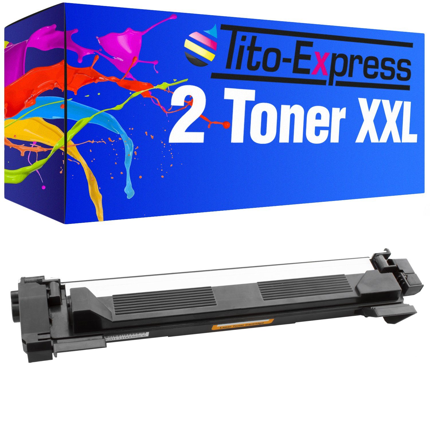 Tito-Express Tonerpatrone 2er 2x für TN1050, MFC-1910W DCP-1512 TN-1050 DCP-1510 Brother Set Black), MFC-1810 HL-1110 Toner DCP-1610W TN 1050 DCP-1612W ersetzt (Doppelpack