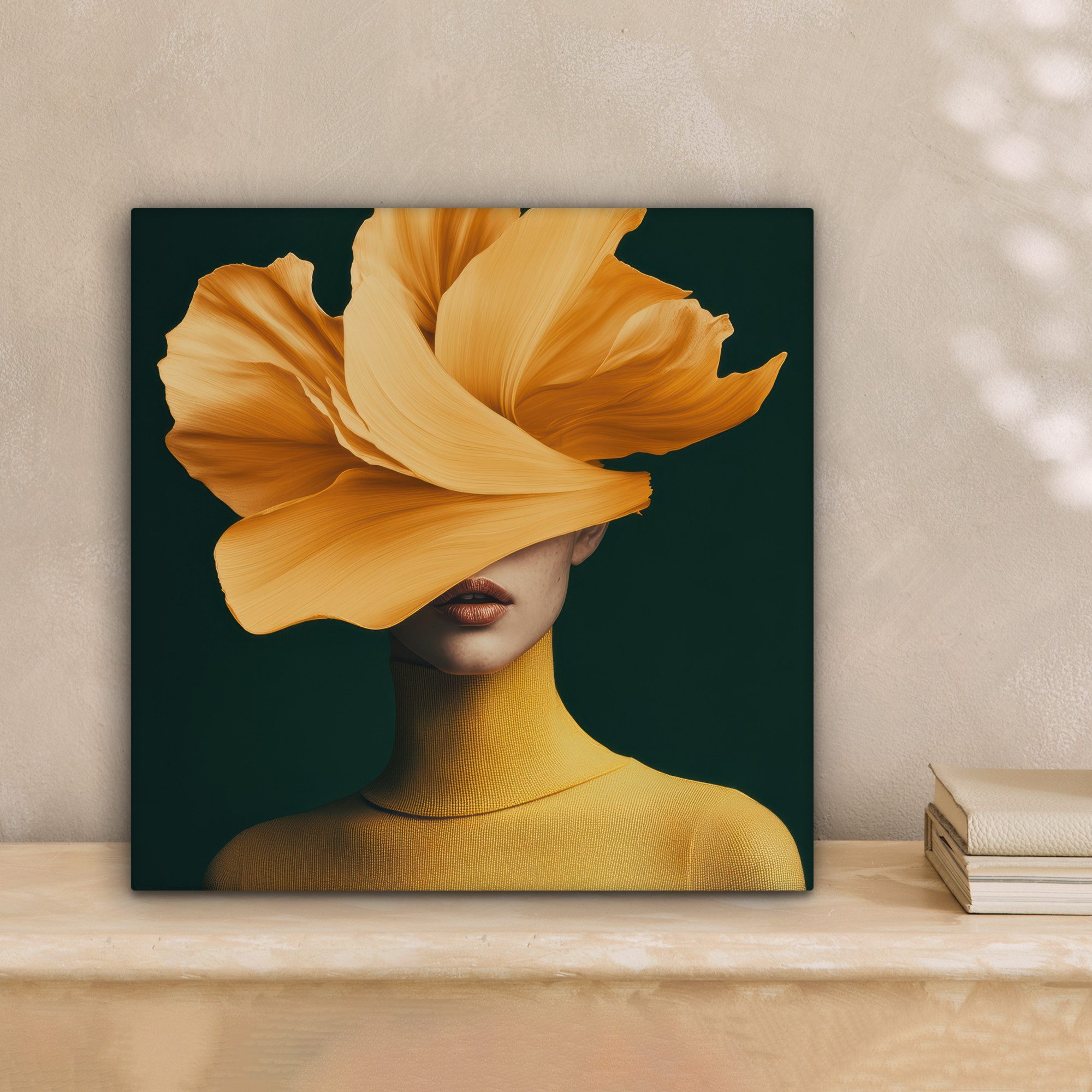 OneMillionCanvasses® Leinwandbild Frau - Hut - günstig online kaufen