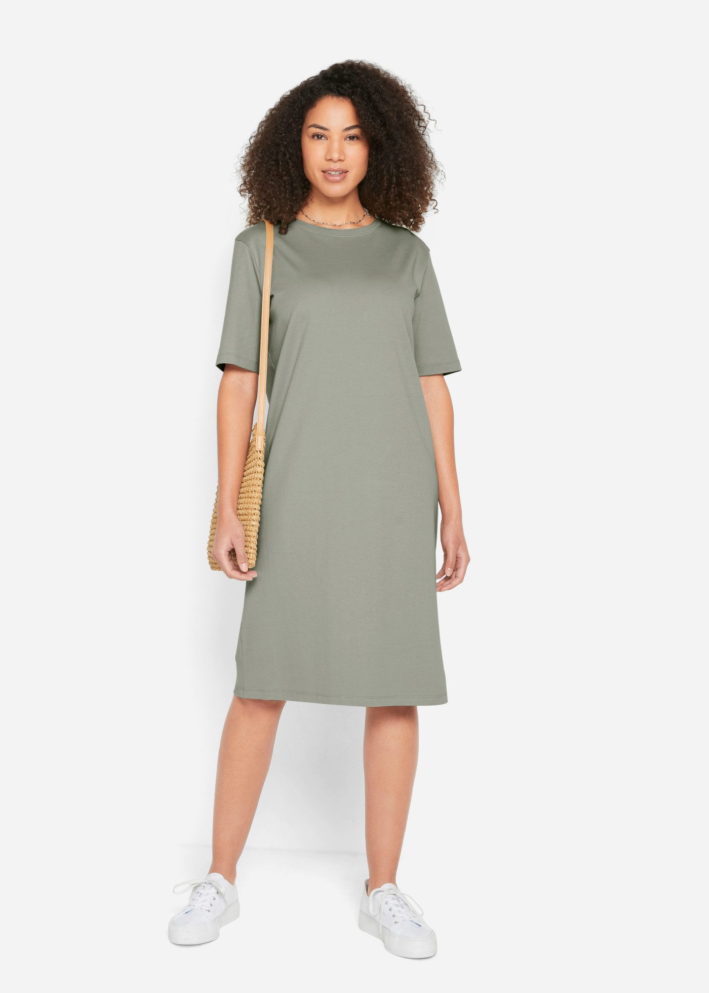 bonprix Shirtkleid (Packung, 2-tlg) für Alltag, mit Rundhalsausschnitt, Kurzarm, Oversize Passform