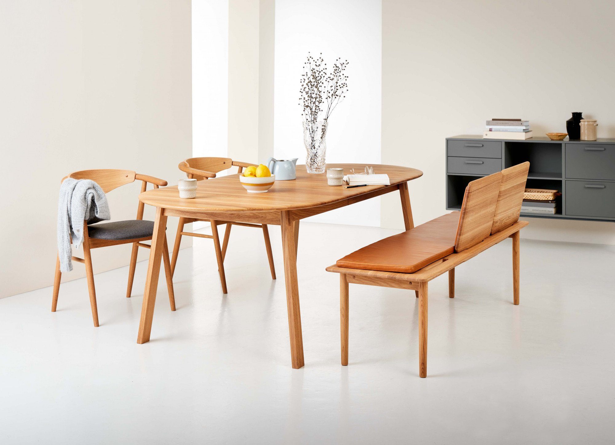 Hammel 200x100 by Eichenholz, Hammel massivem Furniture Amalfi, aus cm, Verlängerungsfunktion Esstisch Findahl