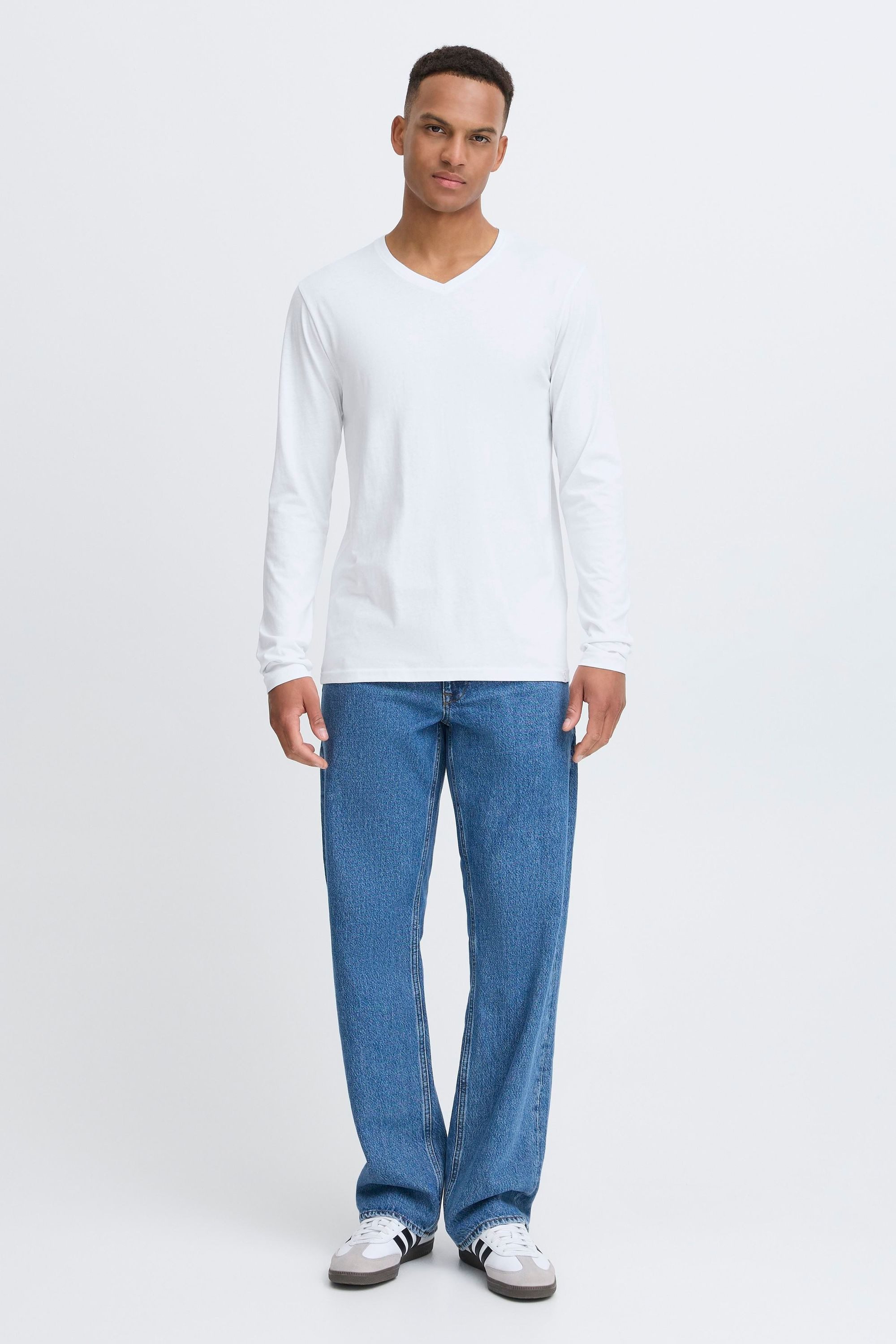 !Solid Langarmshirt SDBeda Longsleeve mit V-Ausschnitt