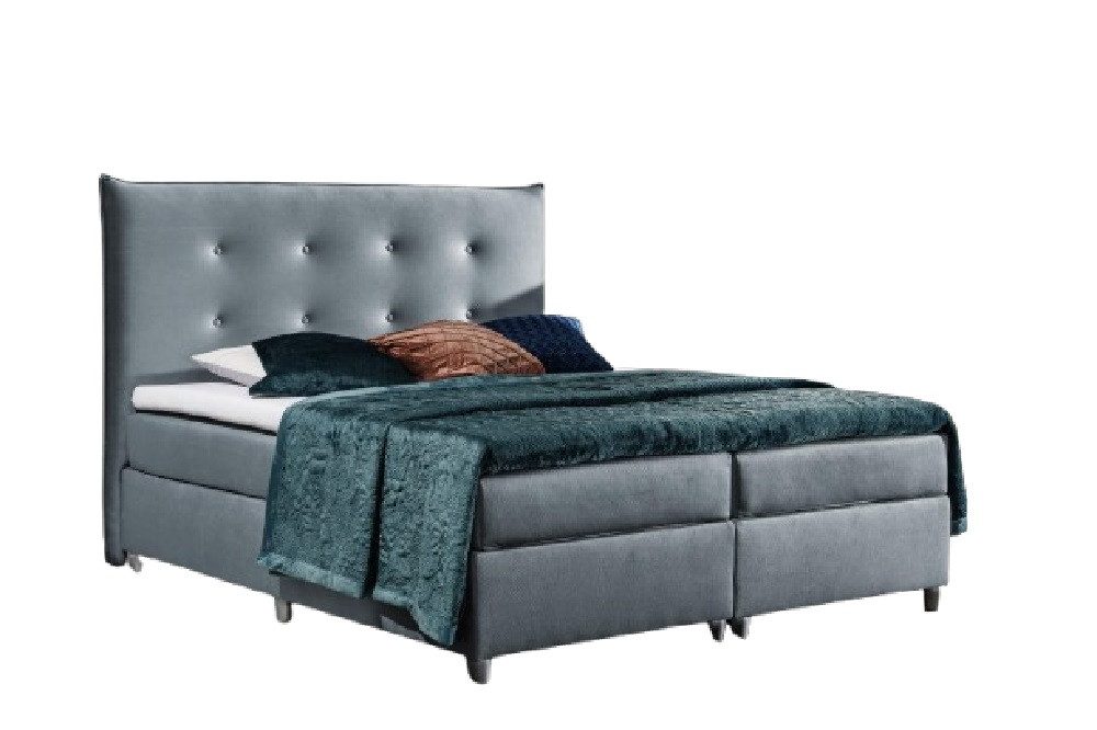 Boxspringbett Boxspring-Doppelbett mit 180x200 cm großem Bettgestell aus
