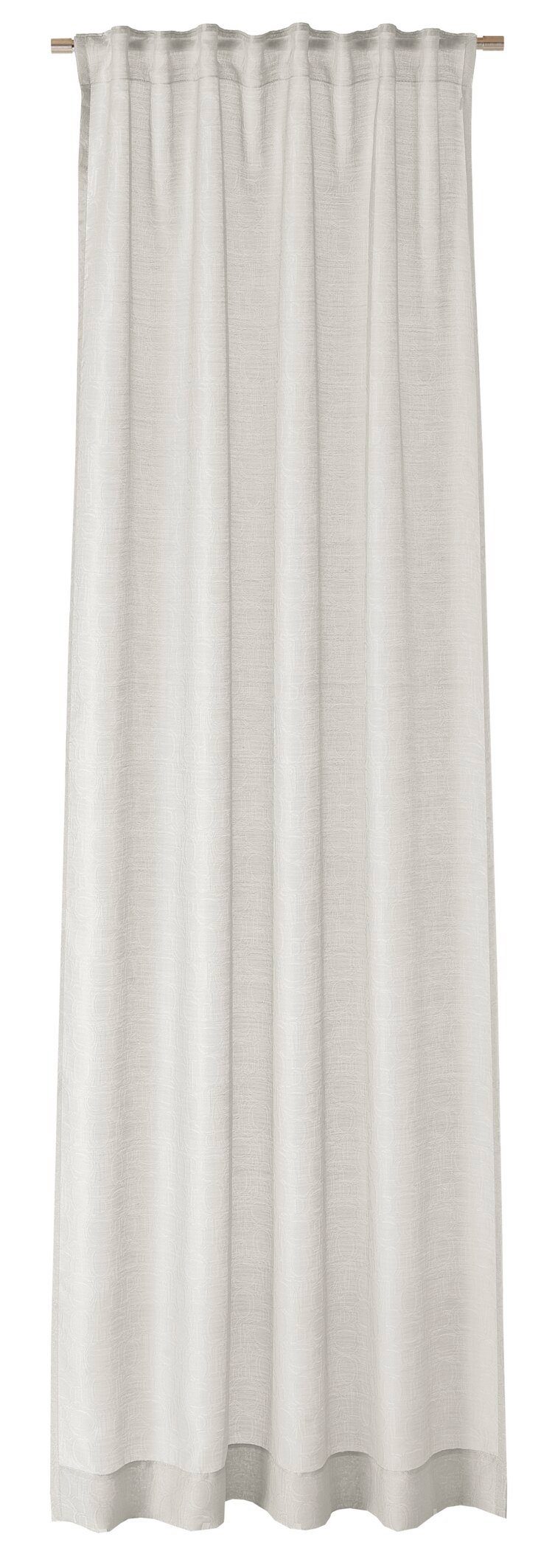 JOOP! Grau LIVING Gardine ALLOVER Joop!, (1 ORNAMENT - Textil transparent, Fertiggardine, St),