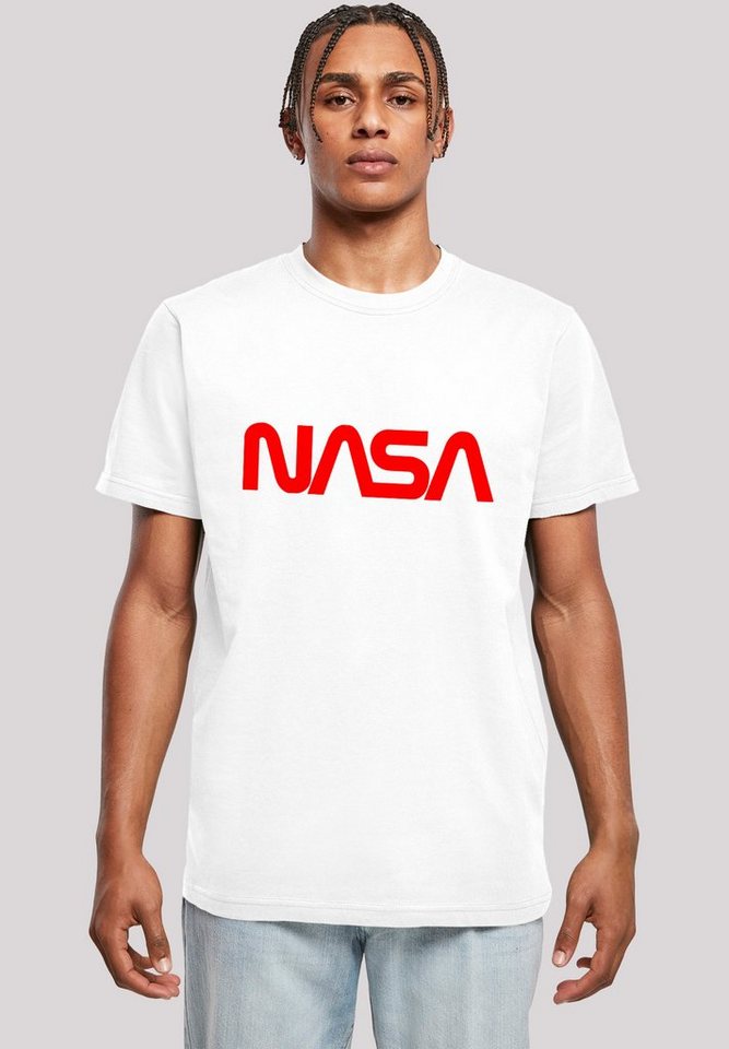 F4NT4STIC T-Shirt NASA Modern Logo White Herren,Premium Merch ,Regular-Fit,Basic,Bedruckt