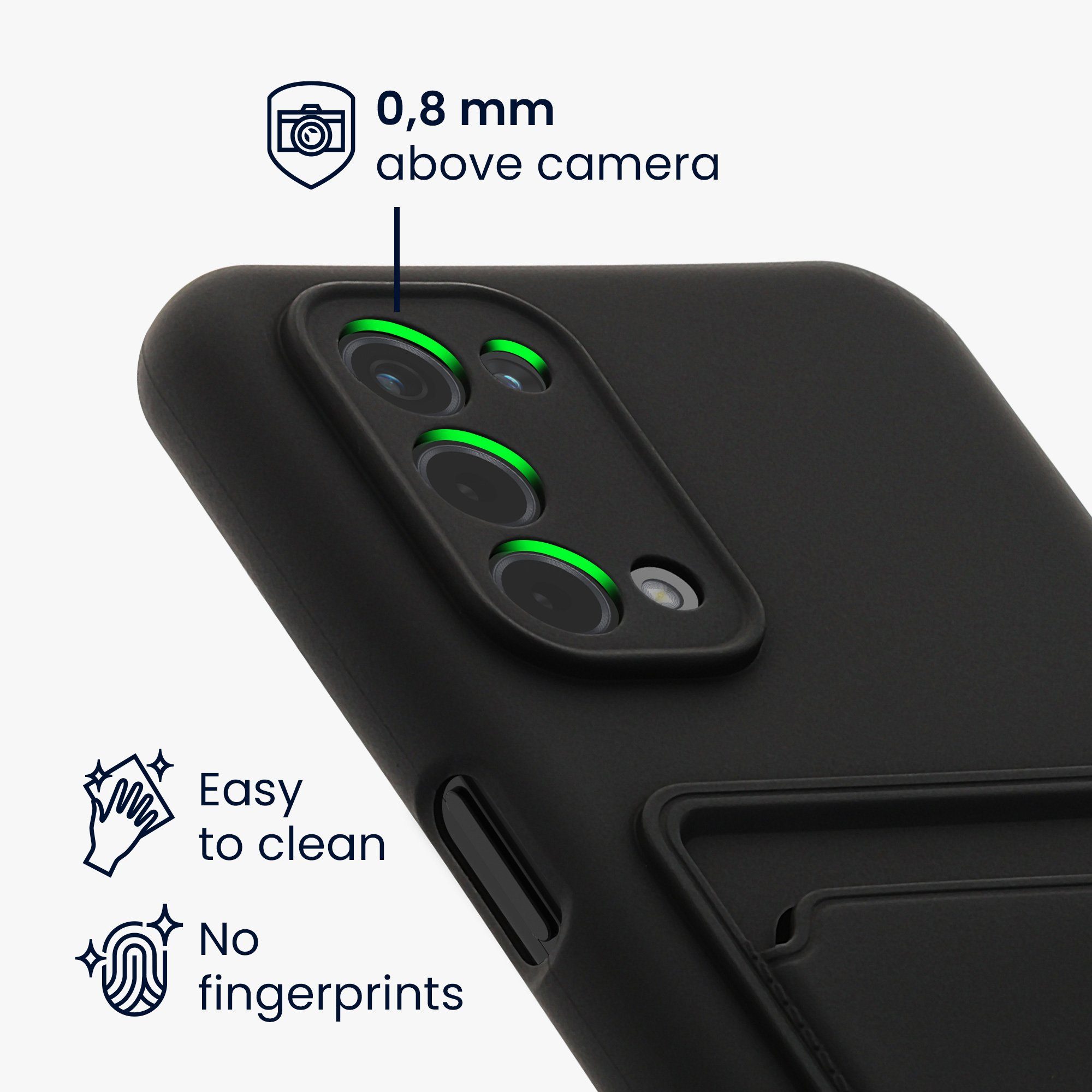 kwmobile Handyhülle Hülle für Oppo A74 (5G) / A54 (5G), Handyhülle mit Fach für Karten - Handy Cover Case