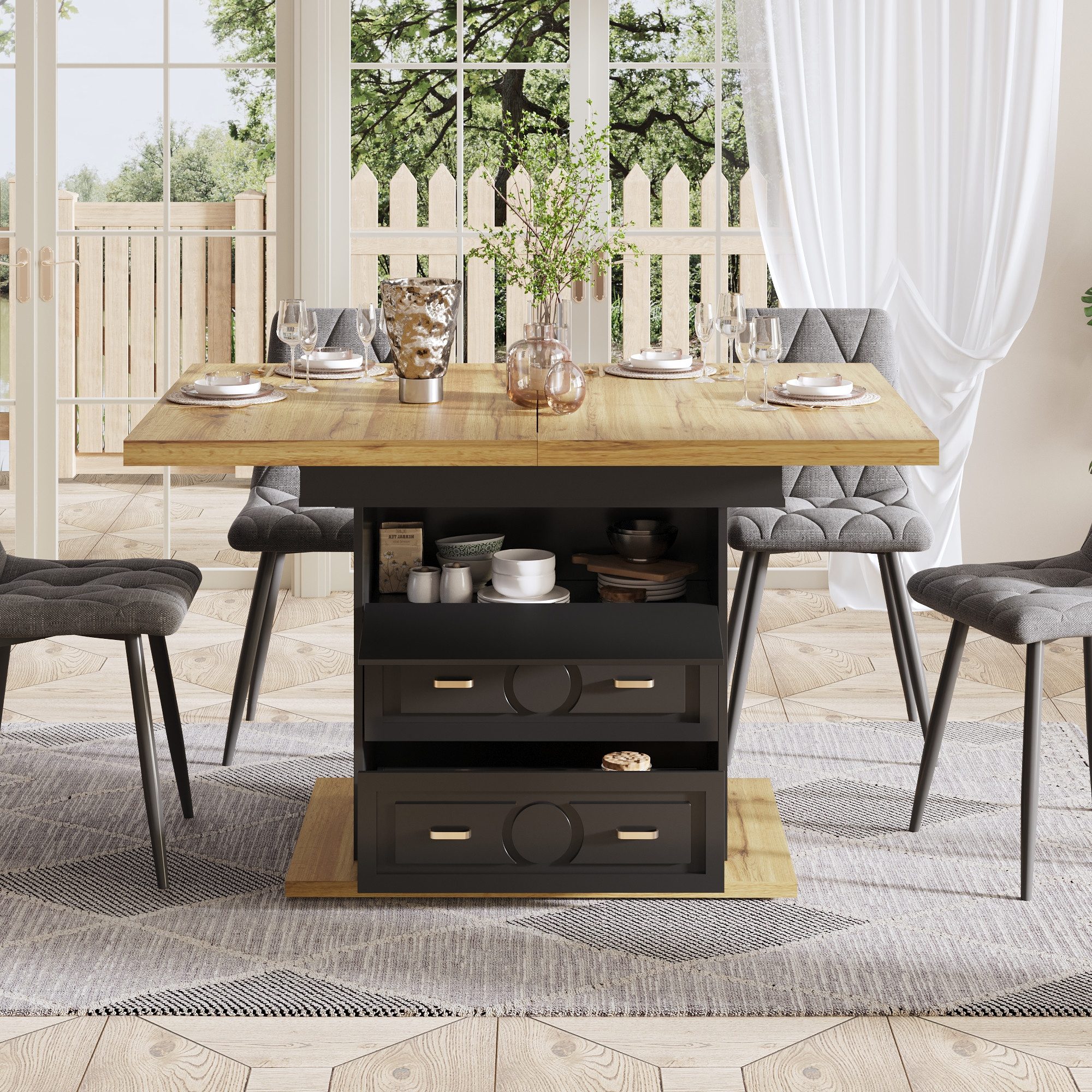 REDOM Esstisch Flexibler Kompakter Küchentisch (Ausziehbarer günstig online kaufen