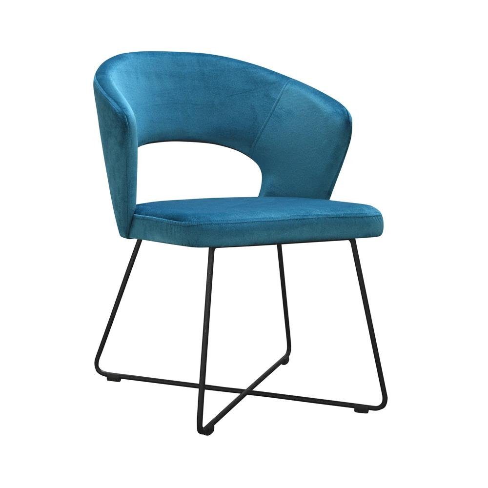 JVmoebel Stuhl, Design Stuhl Sitz Praxis Ess Zimmer Stühle Textil Stoff Polster Warte Kanzlei