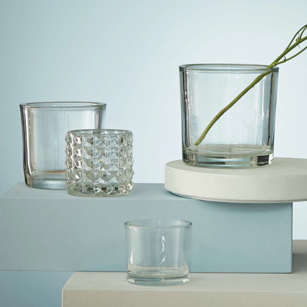 Rudolph Keramik Teelichthalter, Farbe: Transparent, Höhe: 14cm