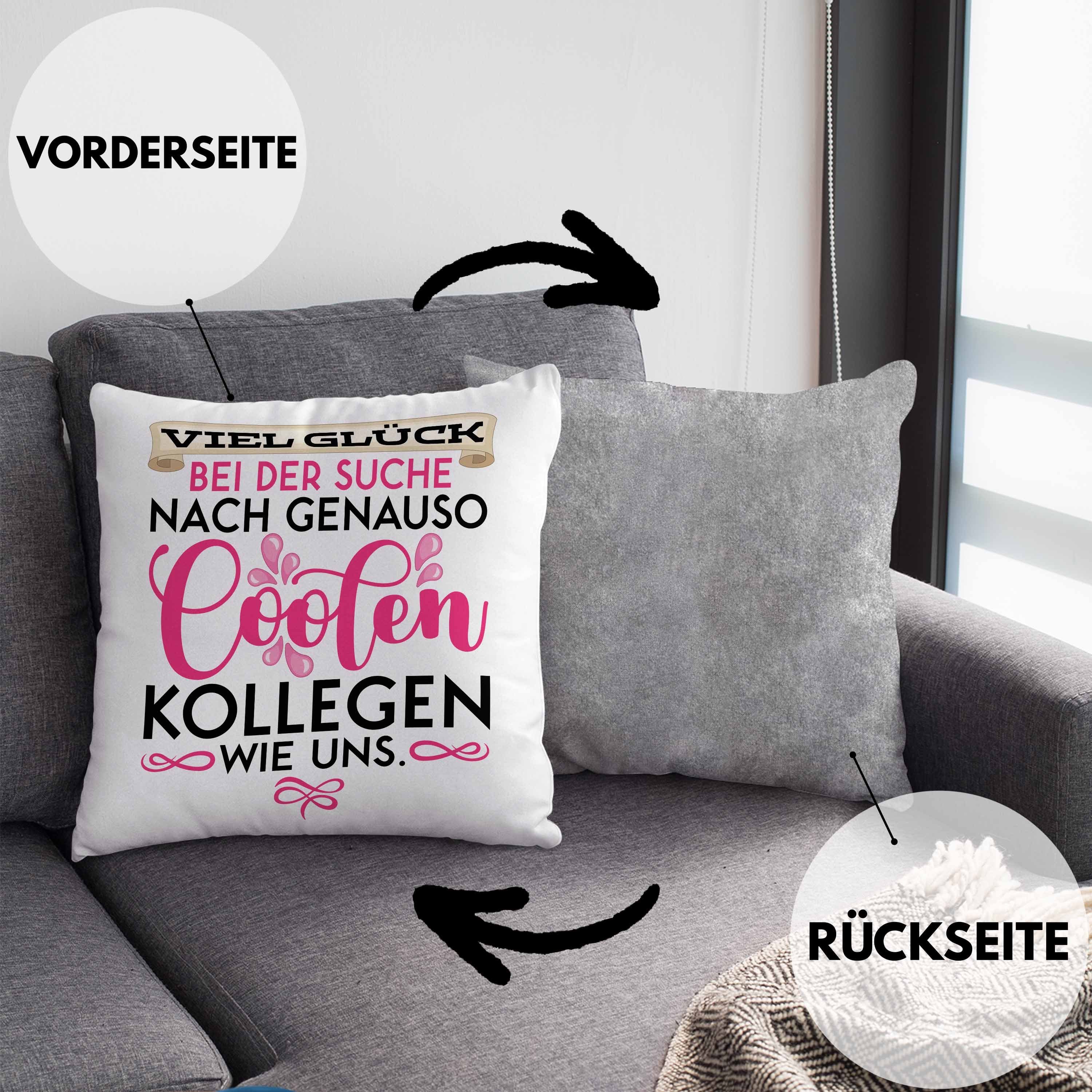 Trendation Dekokissen Trendation - Jobwechsel Bei Nach Suche Geschenk 40x40 Kollegen Der mit Kollegin Grau Viel Coolen Abschiedsgeschenk Dekokissen Spruch Glück Kissen Füllung