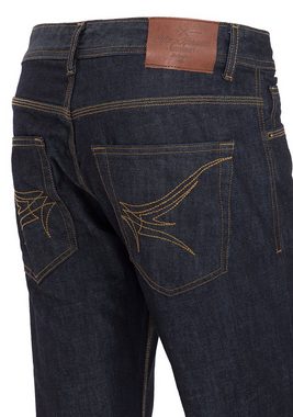 KingKerosin Relax-fit-Jeans Robin in dark blue mit Logo-Patch