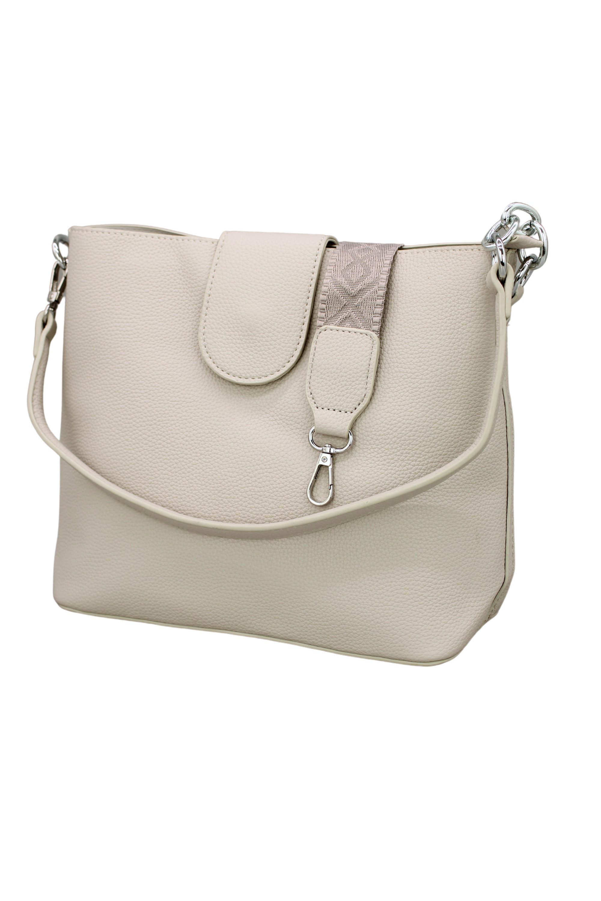 Schultertasche Sellie Damen Handtasche aus Kunstleder mit Schulterriemen – 8 Farben