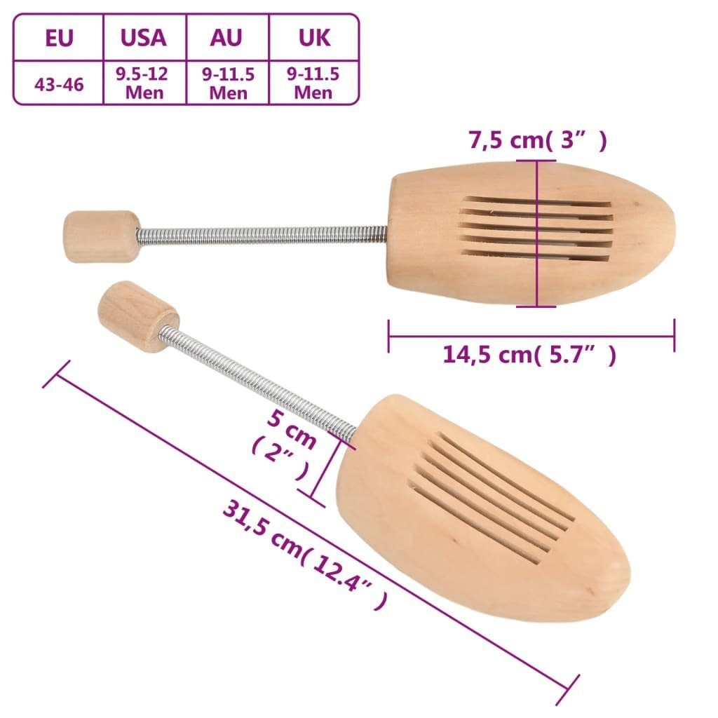 vidaXL Schuhspanner Schuhspanner 2 Paar EU 43-46 Massivholz Lotus (1-tlg)