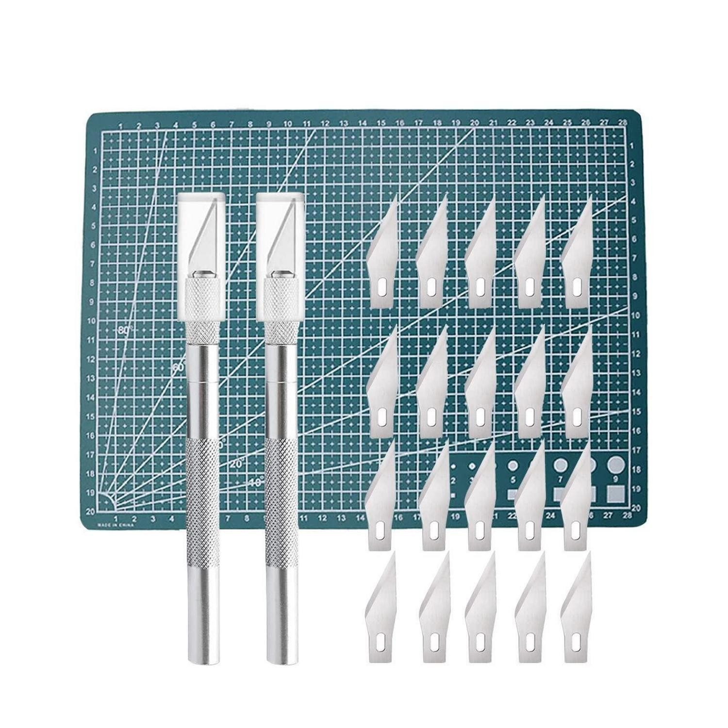 LuxusKollektion Cuttermesser Cutter-Set 20 Klingen DIY Art Craft