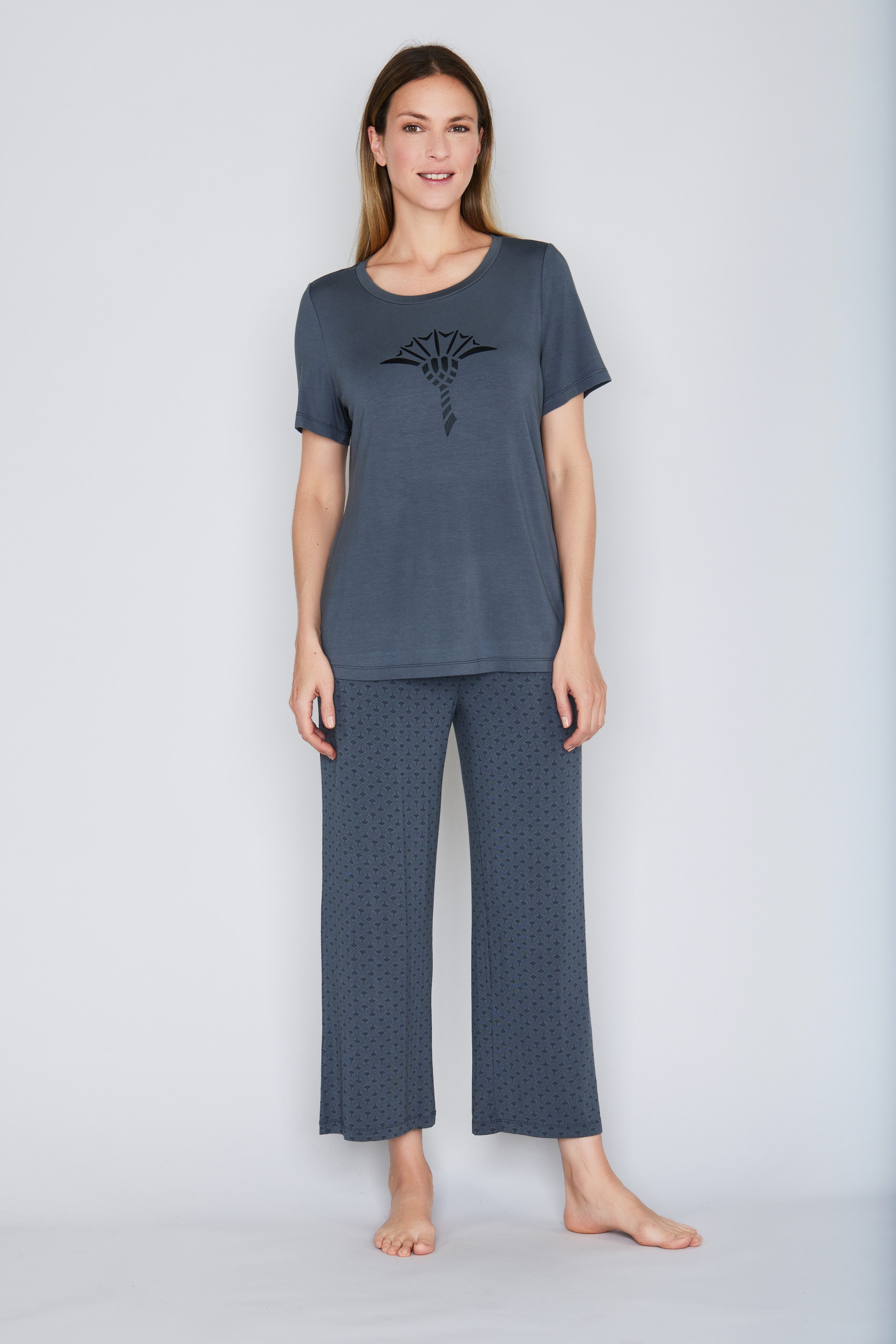 JOOP! Pyjamaoberteil Luxe mit dezenter Logostickerei – Bild 5 von 5