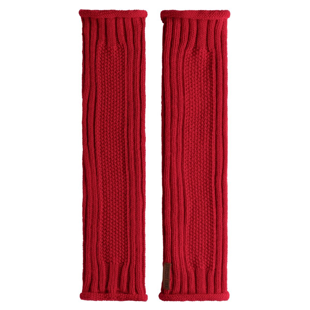 Knit Factory Strickhandschuhe Kick Stulpen Bright Red (1-St) Handschuh Handstulpen Handschuhe ohne Finger