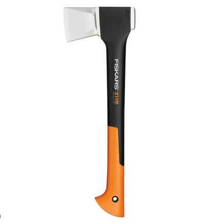 Fiskars Universalaxt Spaltaxt 44cm X11, inkl Klingen & Transportschutz, Axt zum Holz Hacken, 1180 g, 44,00 cm Länge, (Gartenaxt Baumaxt Axe Spalthammer Hacke Baum, Äxte, Holz Spalter, Outdoor Holzbeilaxt, Freizeitbeil Campingbeil), Antihaftbeschichtet, Axt Holz spalten, Hochwertige Stahl-Klinge Beil