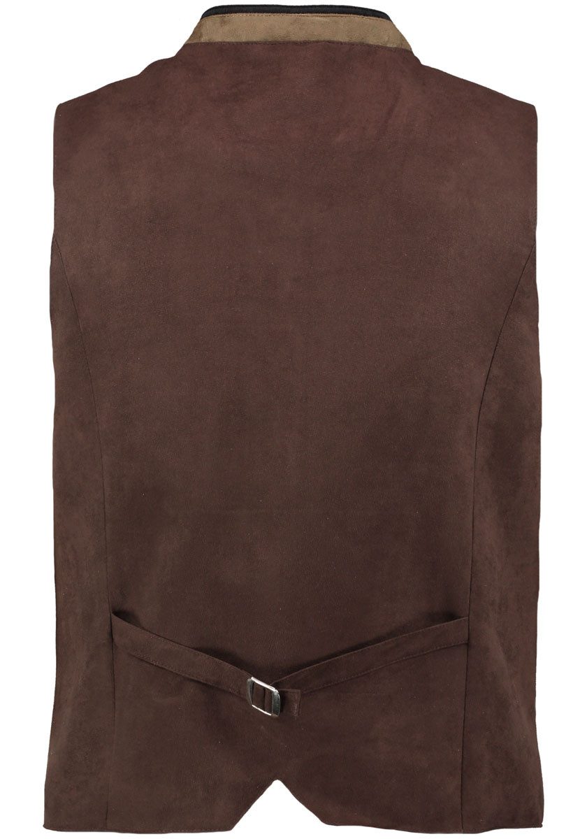 OS Trachten Trachtenweste Glayon Herren Weste mit Hirsch-Emblem auf Kragen günstig online kaufen