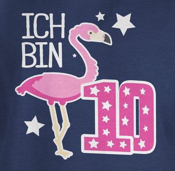Shirtracer T-Shirt Ich bin zehn Flamingo 10. Geburtstag
