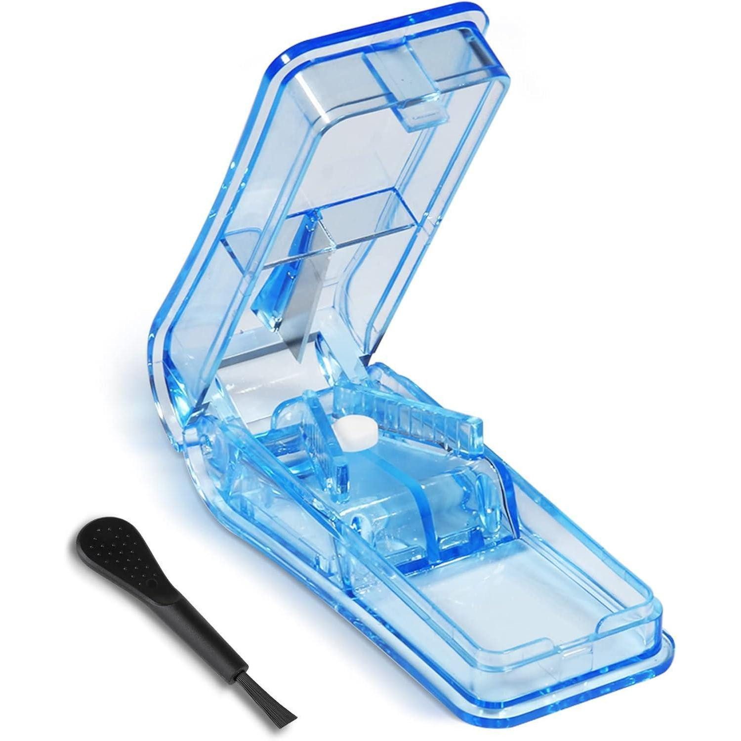 Opret Pillendose Tablettenteiler für große und kleine Tabletten mit Reinigungsbürste