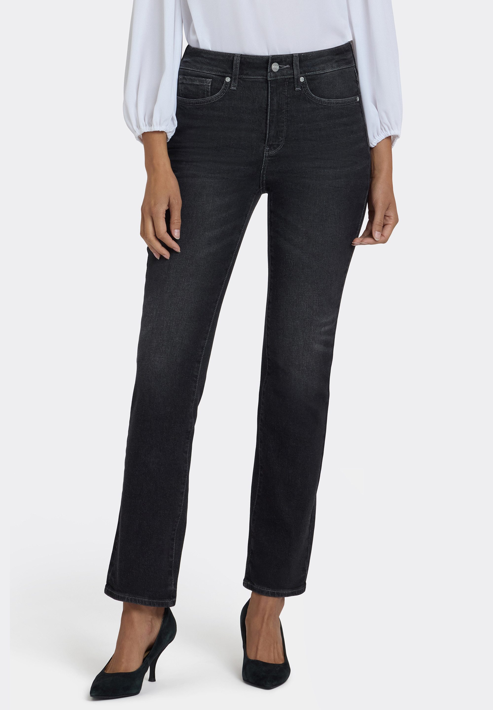 NYDJ Straight-Jeans High Rise Marilyn Straight Schlankmachende Passform